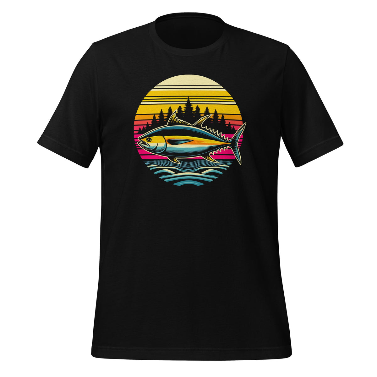 Tuna Fishing Sunset Retro Style Vintage 80s 70s Unisex product image 1