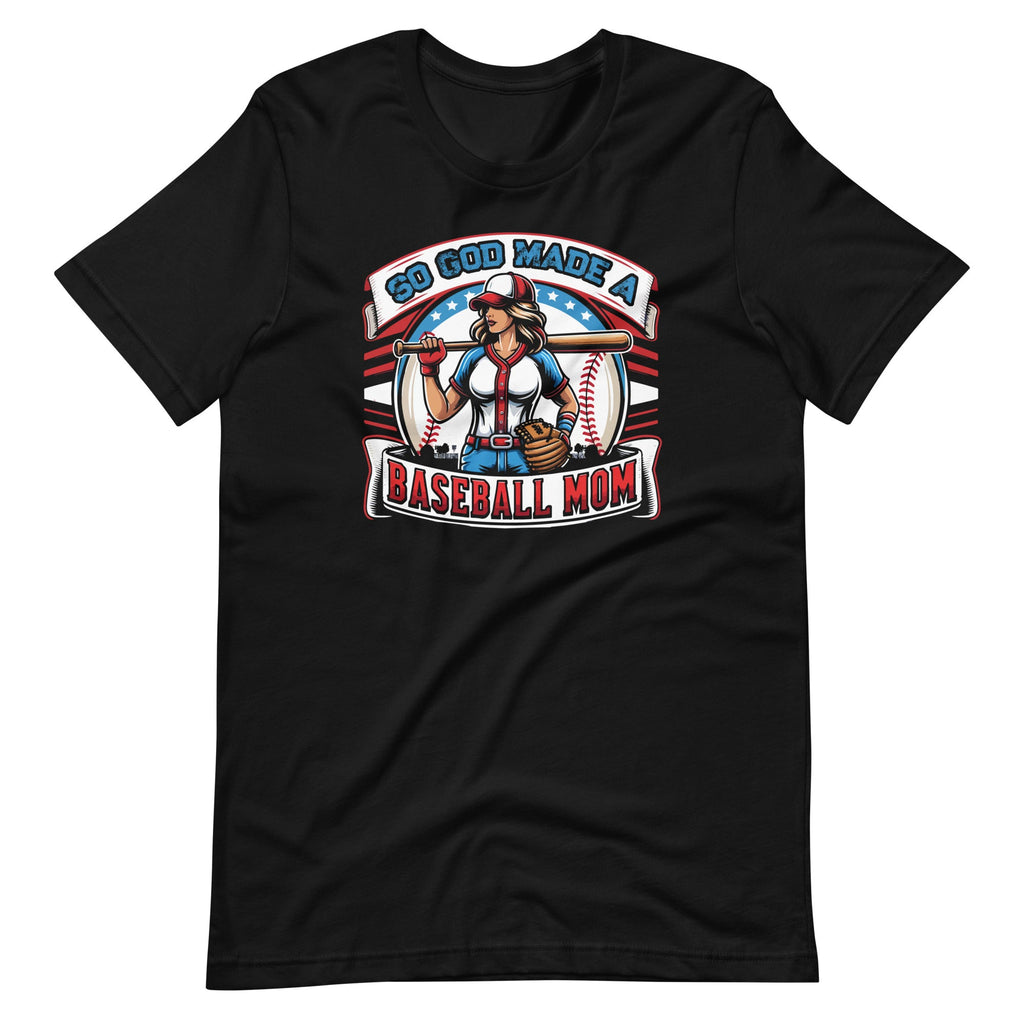 So God Made A Baseball Mom Funny Player Mothers Day Unisex product image 2