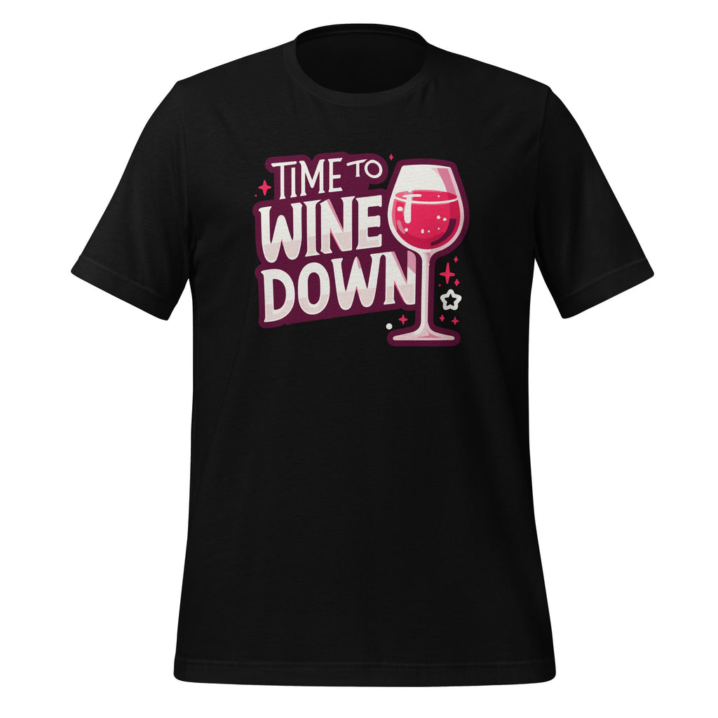 Time To Wine Down Funny Drinking Relaxation Day Unisex product image 1