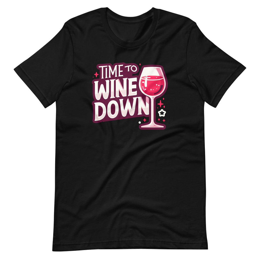 Time To Wine Down Funny Drinking Relaxation Day Unisex product image 2