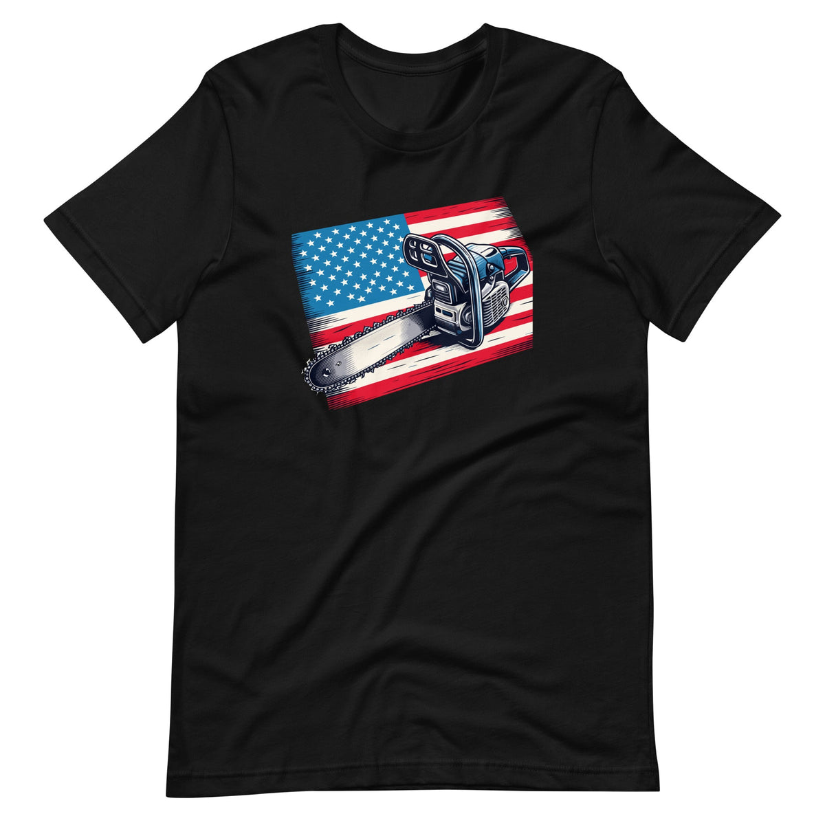 Patriotic American Flag 4th Of July Chainsaw Logger Unisex product image 2
