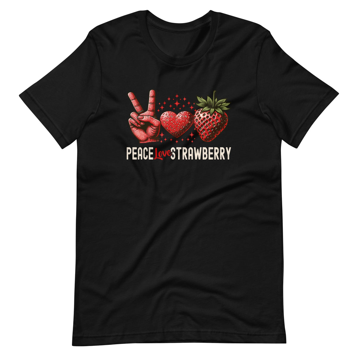 Peace Love Strawberry It's A Berry Heart Good Time Fruits product image 2