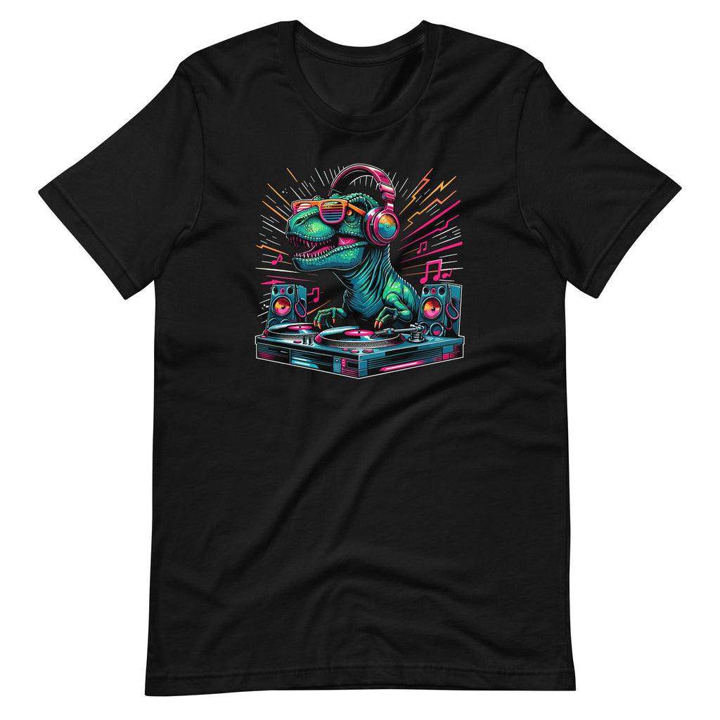 Disk Jockey Cool T-Rex Dinosaur Music DJ Unisex T-Shirt product image 2