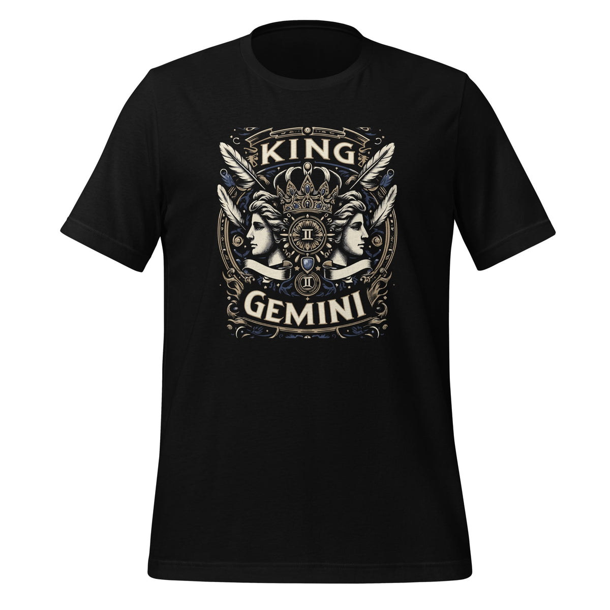 Happy Birthday Gemini Black King Zodiac Sign Unisex T-Shirt product image 1
