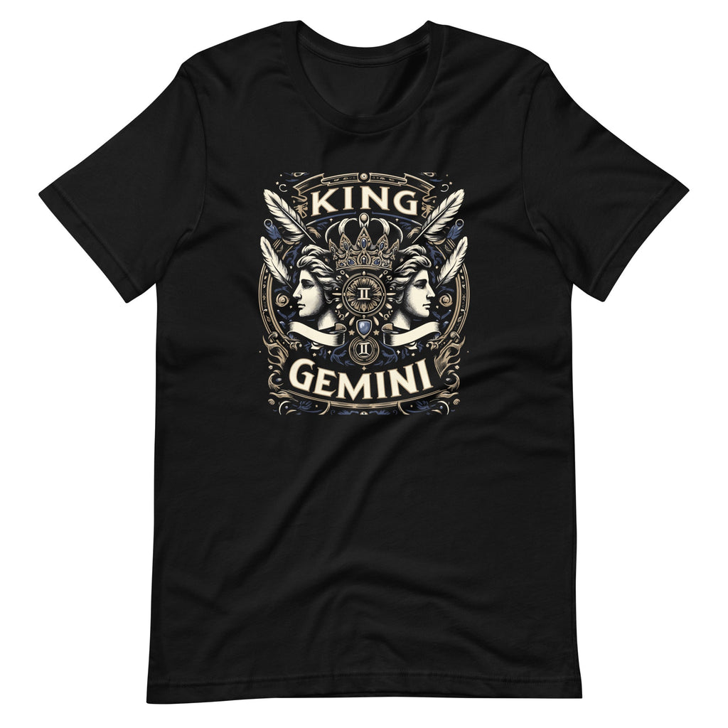 Happy Birthday Gemini Black King Zodiac Sign Unisex T-Shirt product image 2