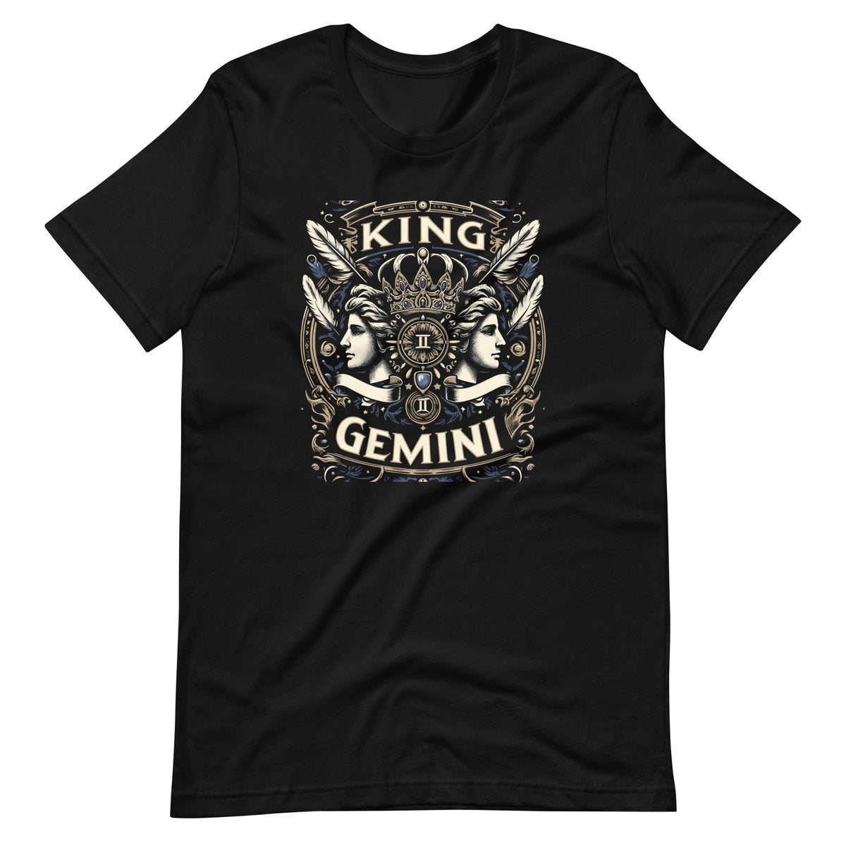 Happy Birthday Gemini Black King Zodiac Sign Unisex T-Shirt product image 2