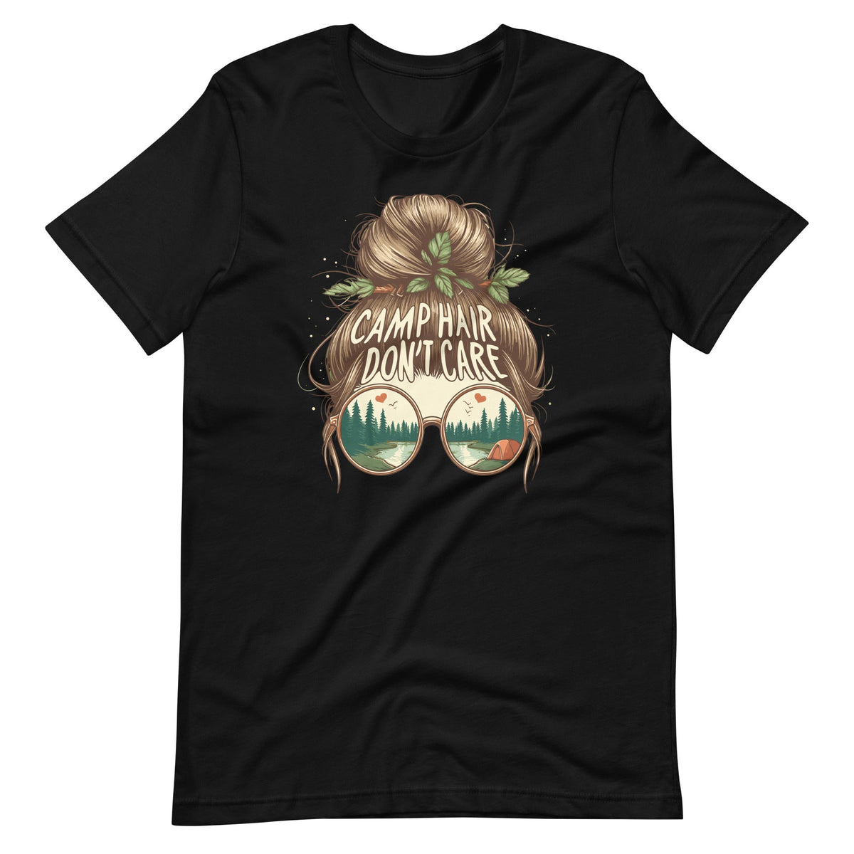 Camp Hair Don't Care Messy Bun Funny Camping Camper Unisex product image 2