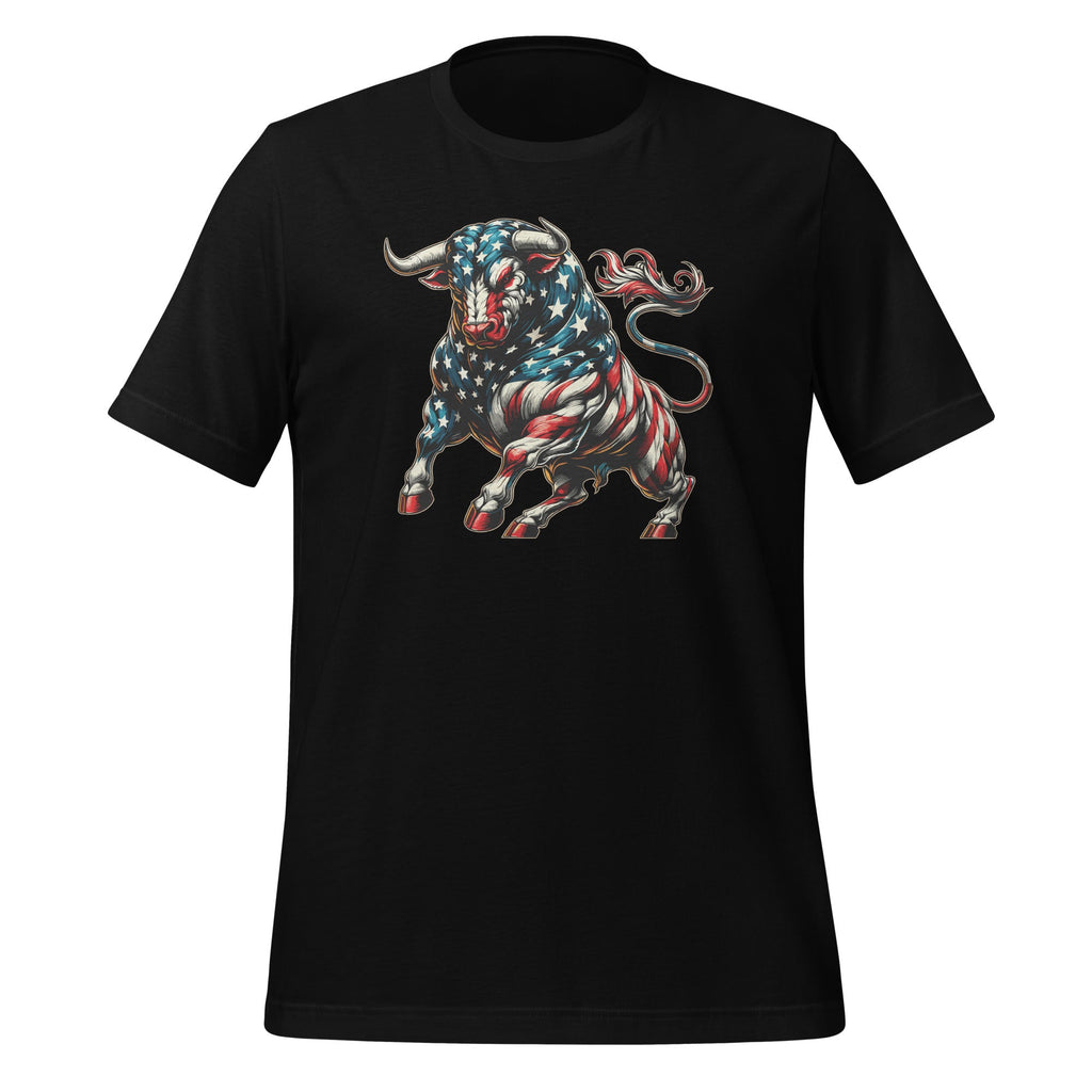 Vintage American Patriot Bull Cow 4th Of July America Flag product image 1