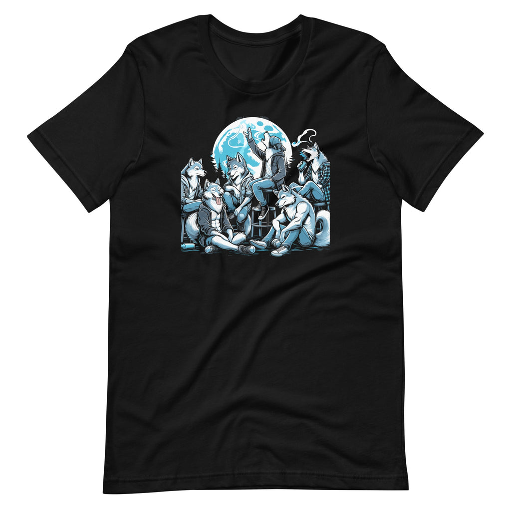 Sitting Wolf Literally Me Funny Meme Art Unisex T-Shirt product image 2