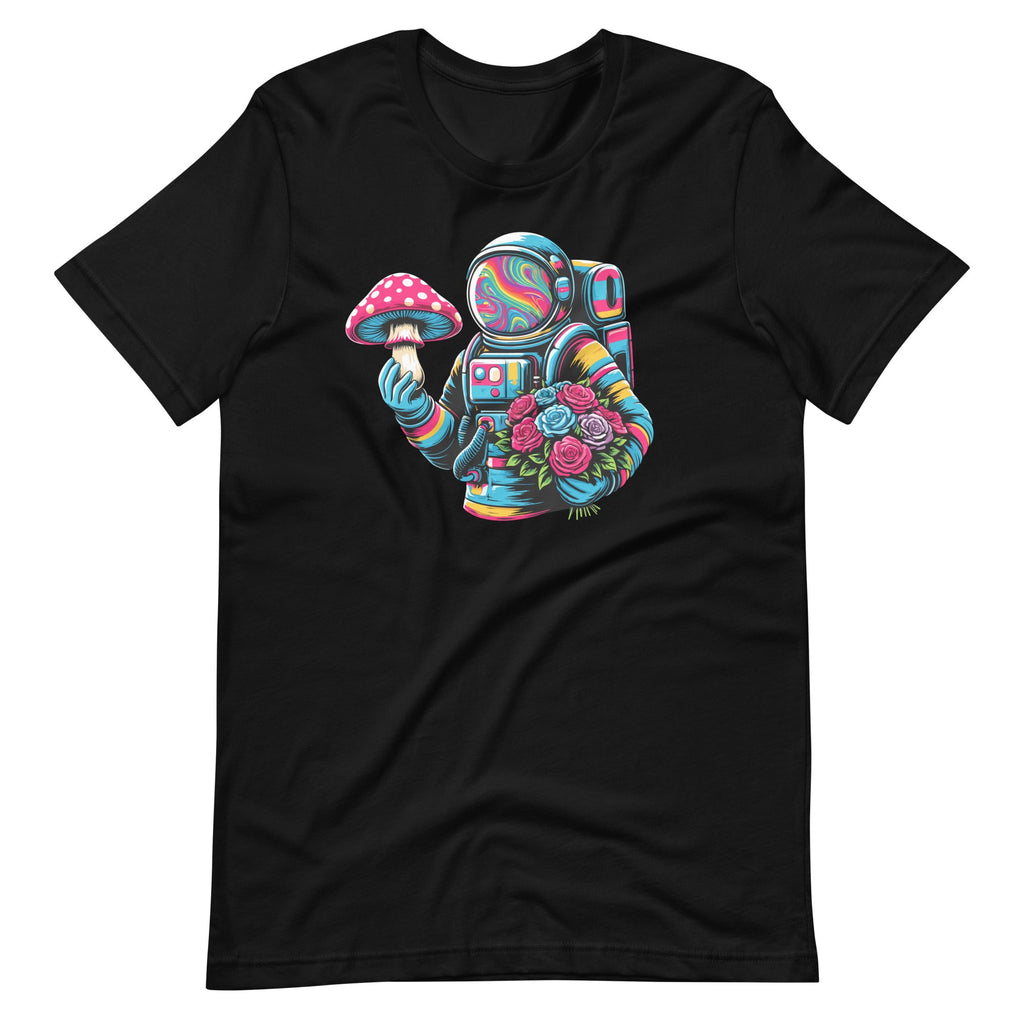 Trippy Astronaut Art Space Traveller Mushroom Unisex T-Shirt product image 2