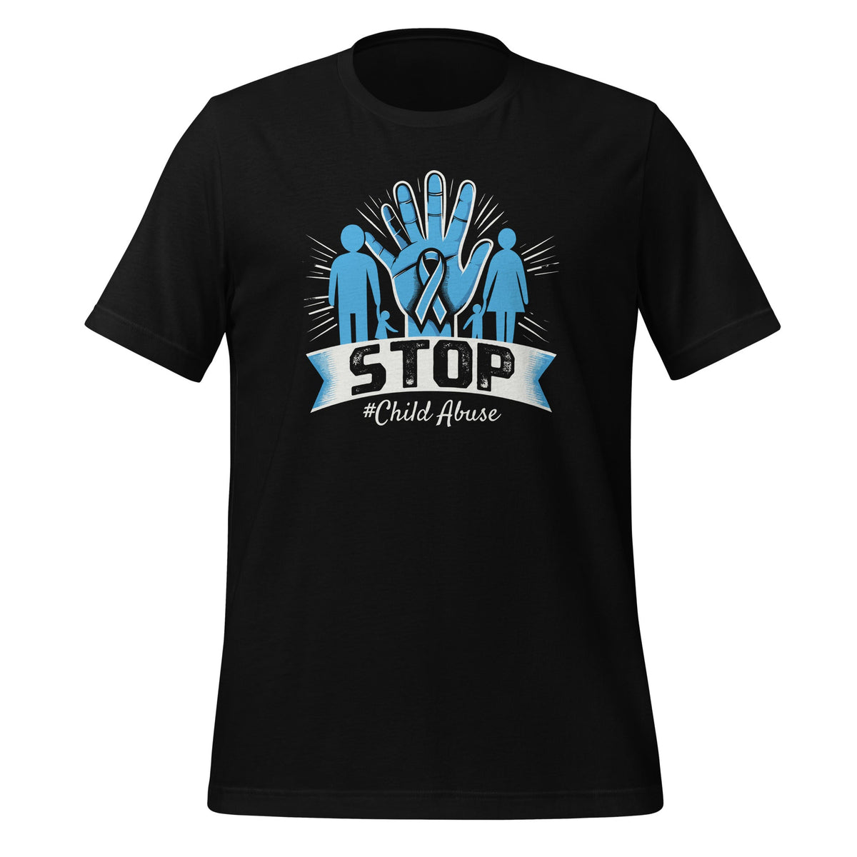 Blue Hand Family Stop Child Abuse Prevention Month Unisex product image 1