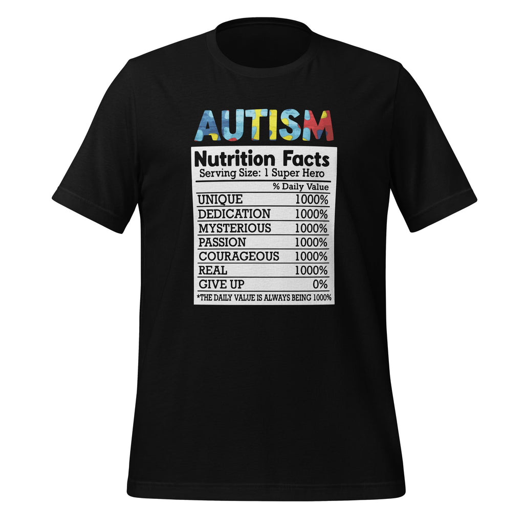 Autism Nutrition Fact Acceptance Awareness Day Funny Unisex product image 1