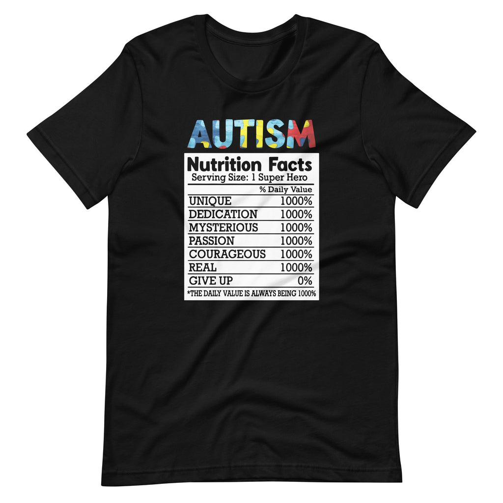 Autism Nutrition Fact Acceptance Awareness Day Funny Unisex product image 2