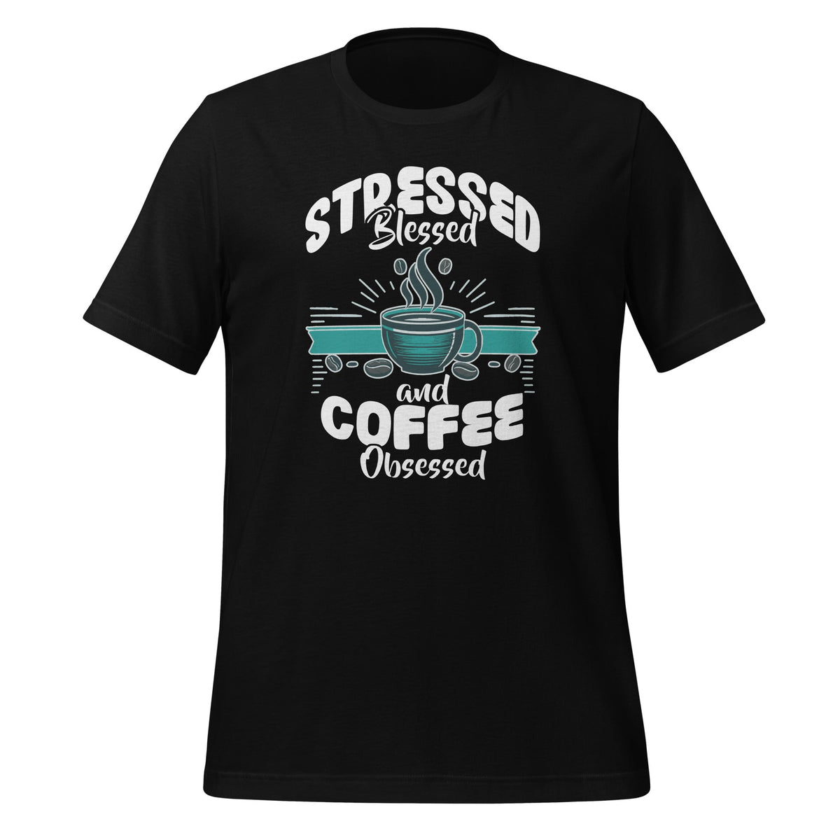 Stressed Blessed and Coffee Obsessed Funny Barista Unisex product image 1