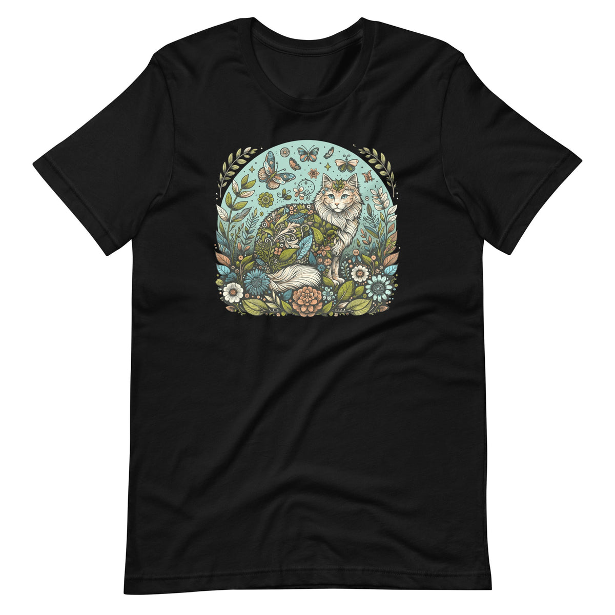 Cottagecore Cat Aesthetic Garden Nature Lover Unisex T-Shirt product image 2