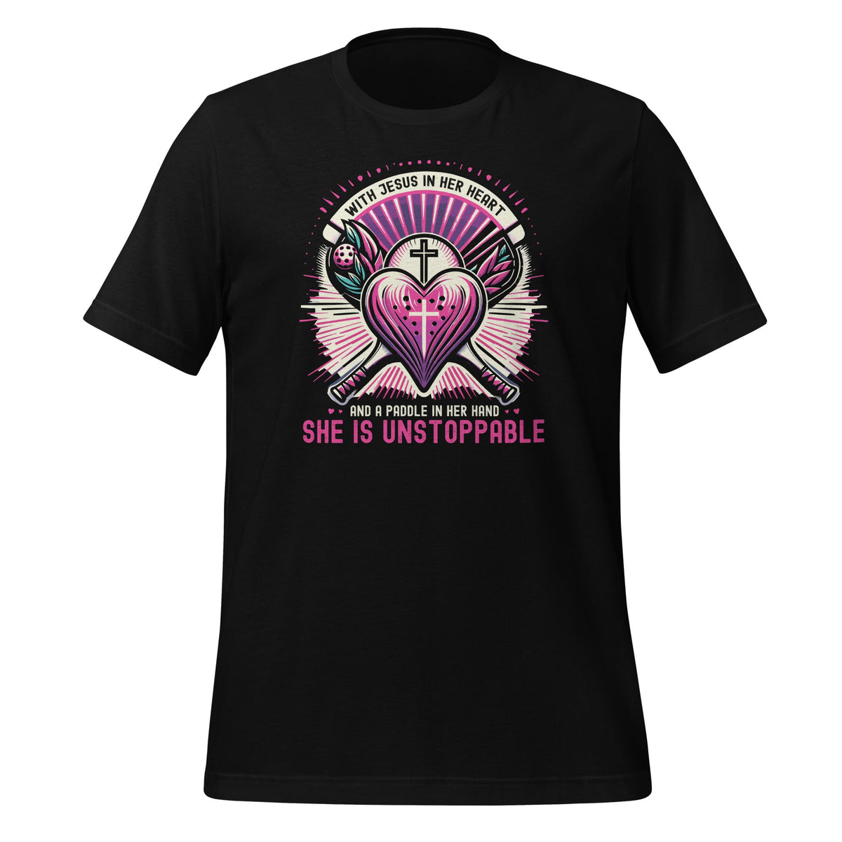 Jesus Heart And A Pickleball Paddle Saying Motivational product image 1
