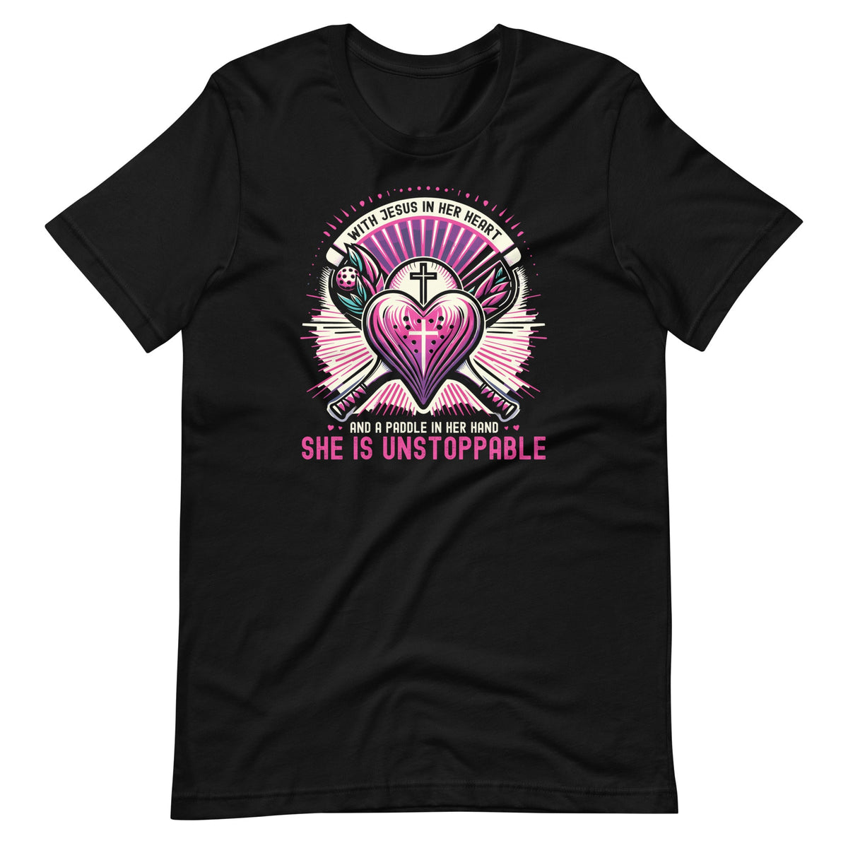 Jesus Heart And A Pickleball Paddle Saying Motivational product image 2