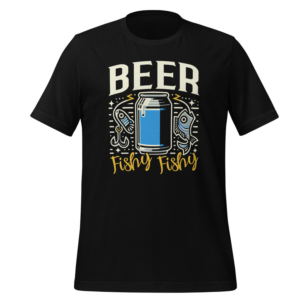 Beer Fishy Funny Fishing Fisherman Retro Unisex T-Shirt product image 1