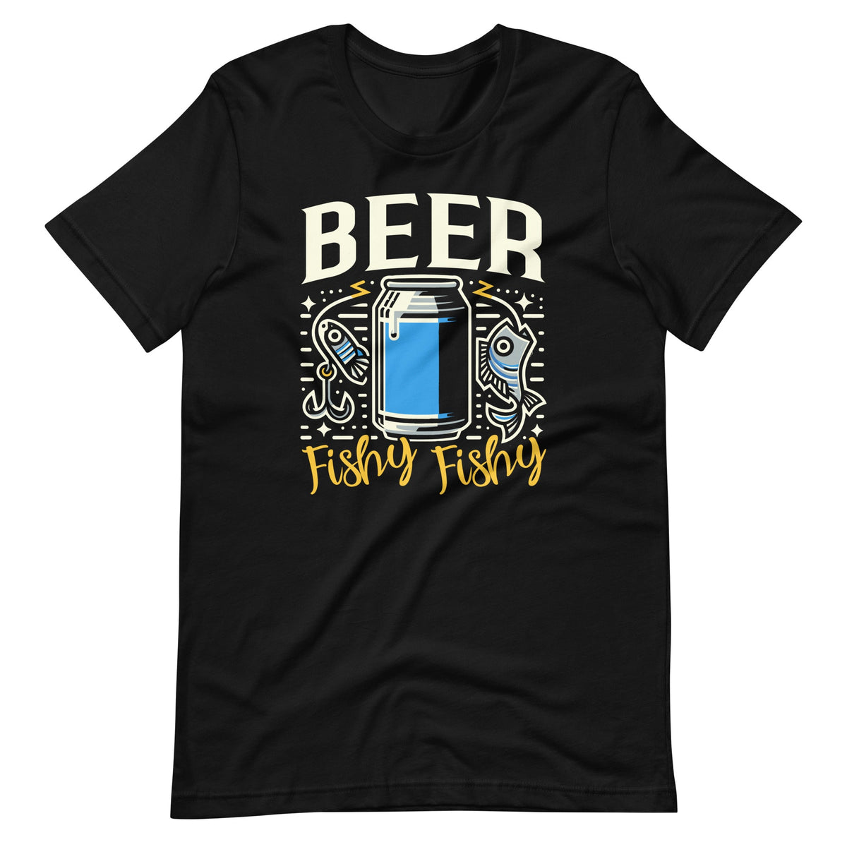 Beer Fishy Funny Fishing Fisherman Retro Unisex T-Shirt product image 2