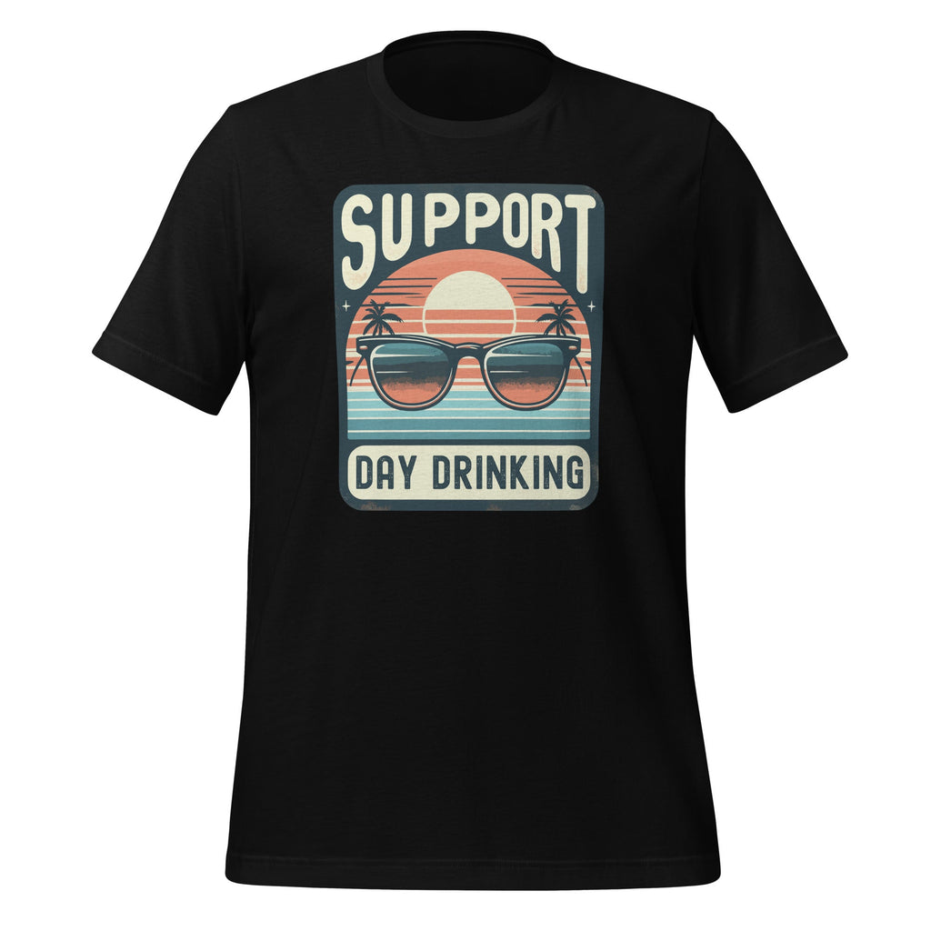 Support Day Drinking Funny Summer Beach Vacation Vintage product image 1