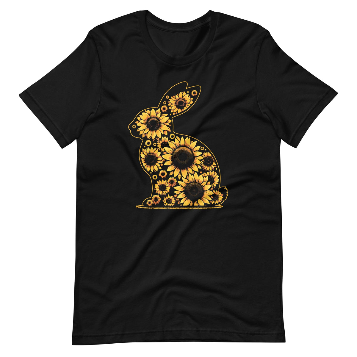 Easter Sunflower Bunny Rabbit Vintage Flowers Unisex T-Shirt product image 2