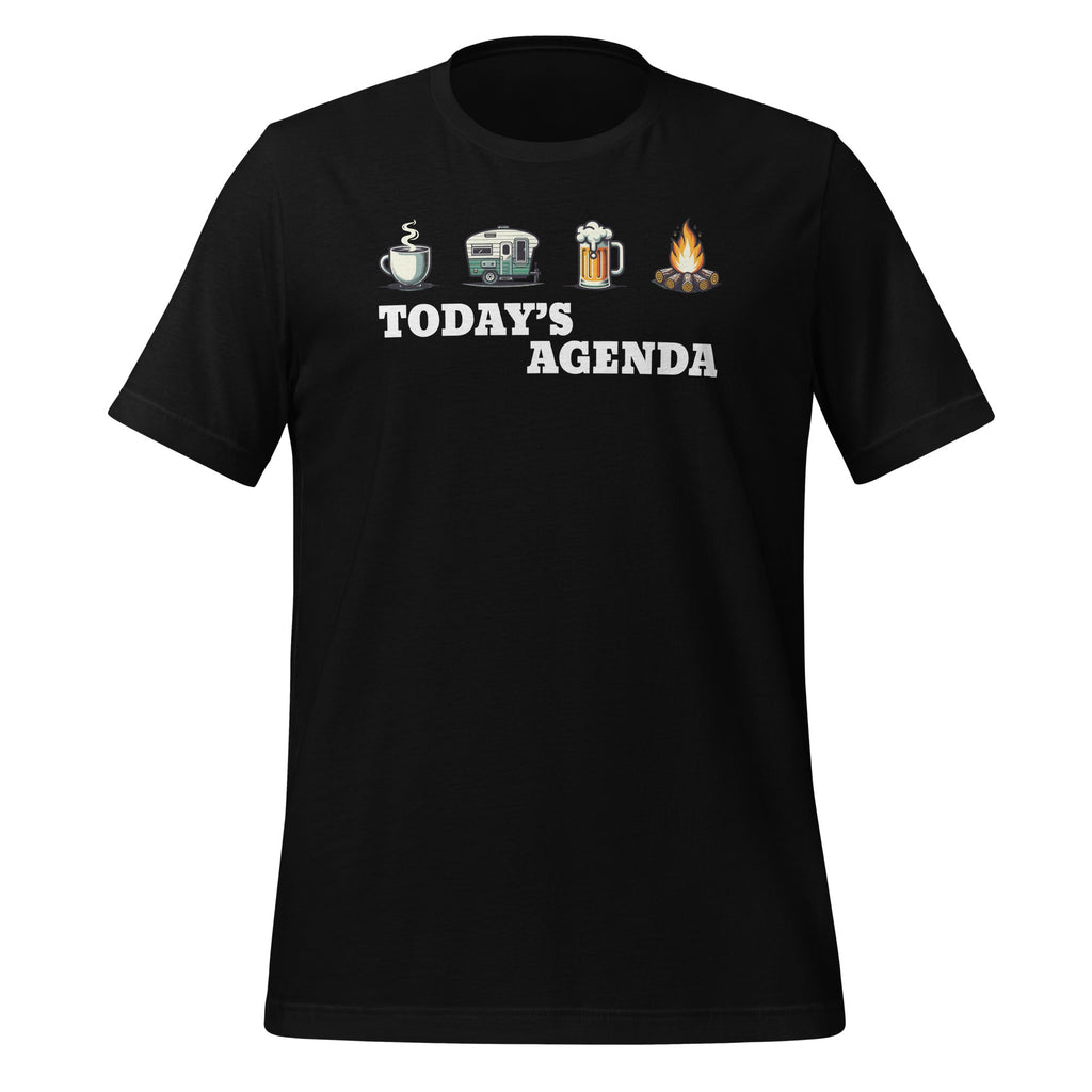 Today's Agenda Camping Coffee Pop Up Camper Beer Campfire product image 1