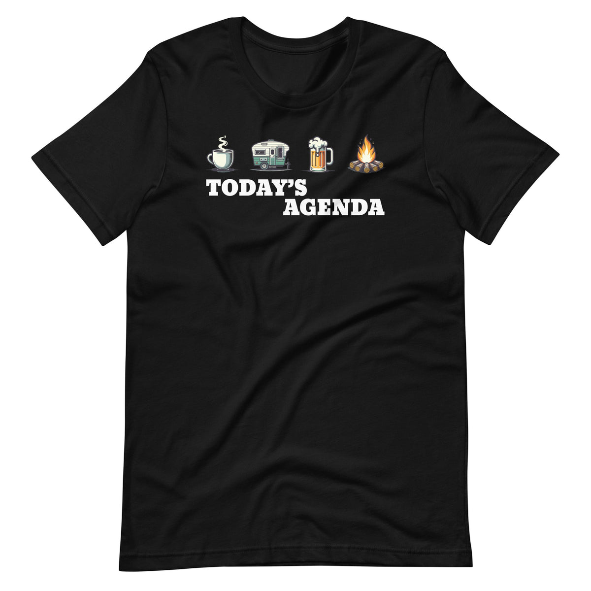 Today's Agenda Camping Coffee Pop Up Camper Beer Campfire product image 2