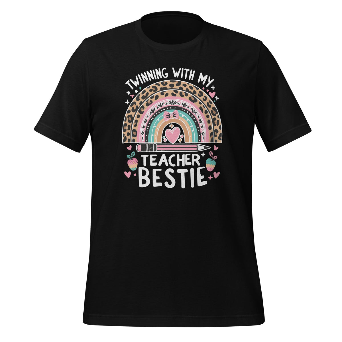 Boho Rainbow Twinning With My Teacher Bestie Unisex T-Shirt product image 1