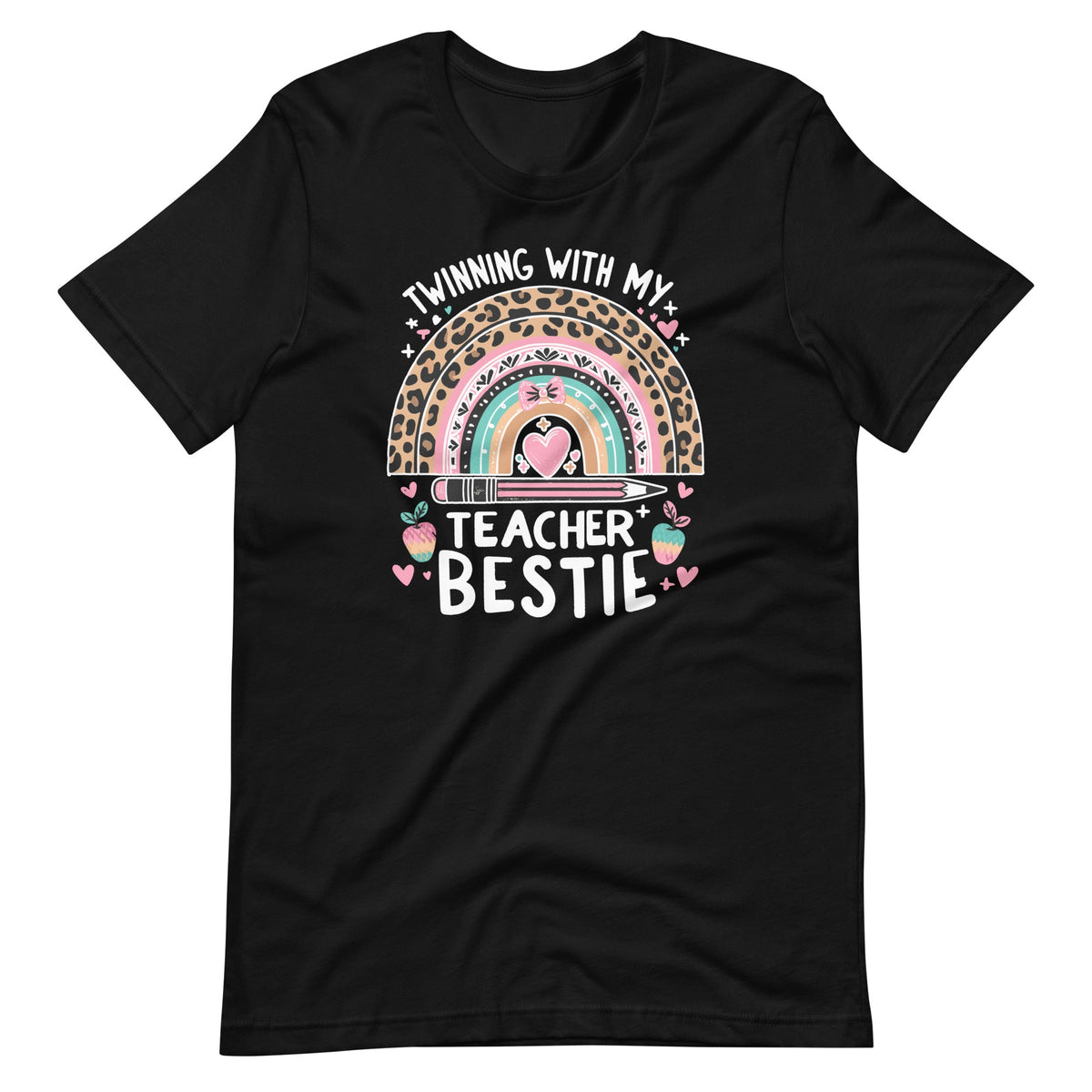 Boho Rainbow Twinning With My Teacher Bestie Unisex T-Shirt product image 2