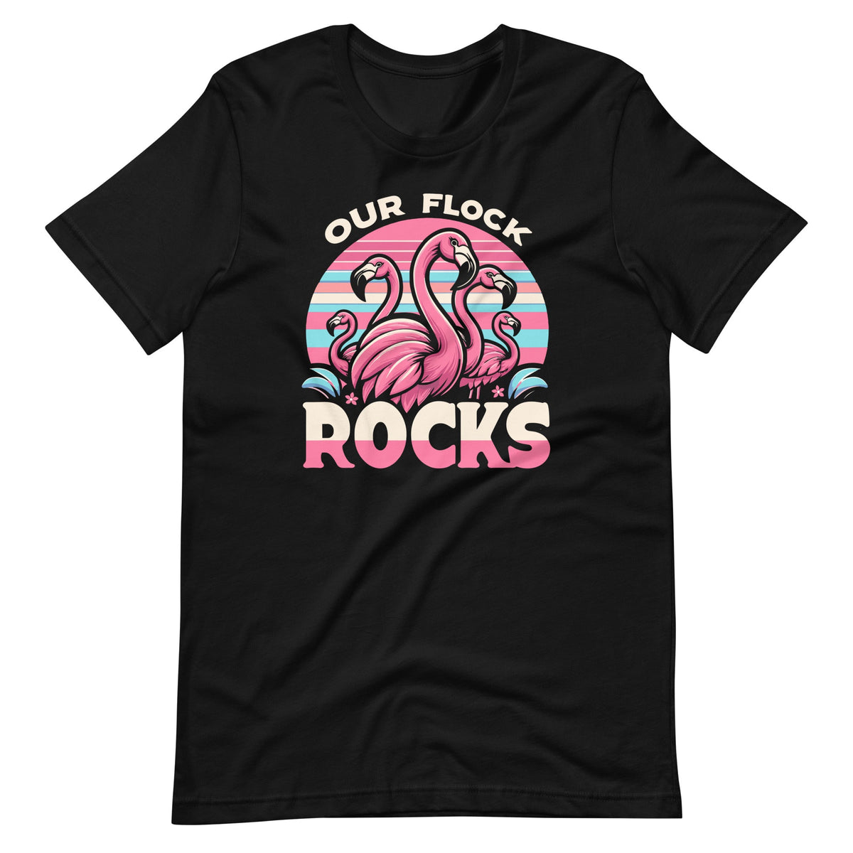 Our Flock Rocks Flamingos Lover Family Vacation Unisex product image 2