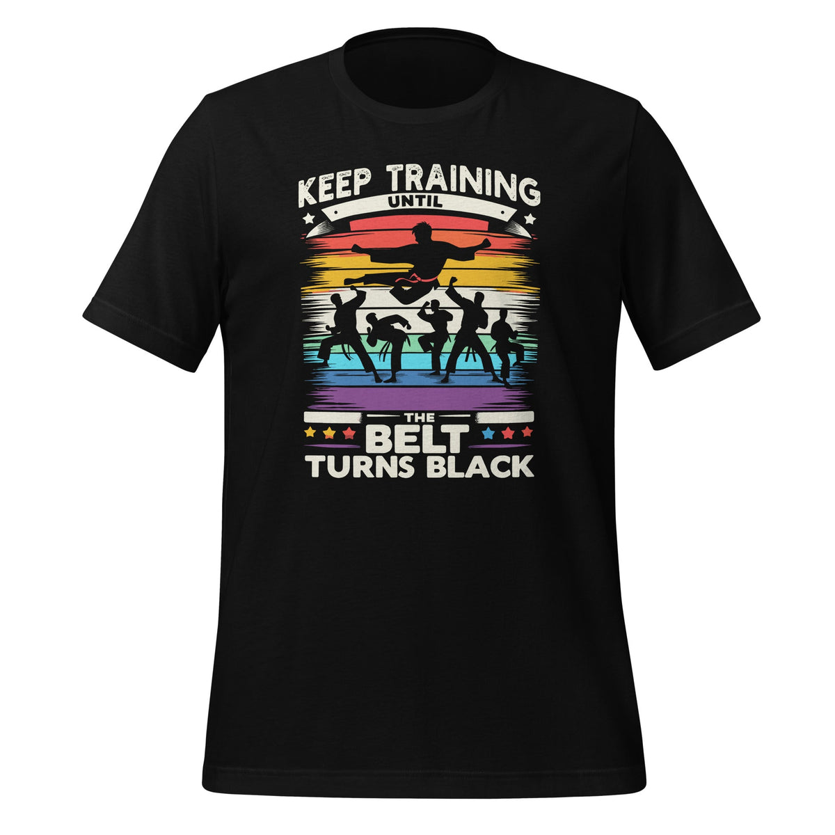 Keep Training Until The Belt Turns Black Karate Cool Art product image 1