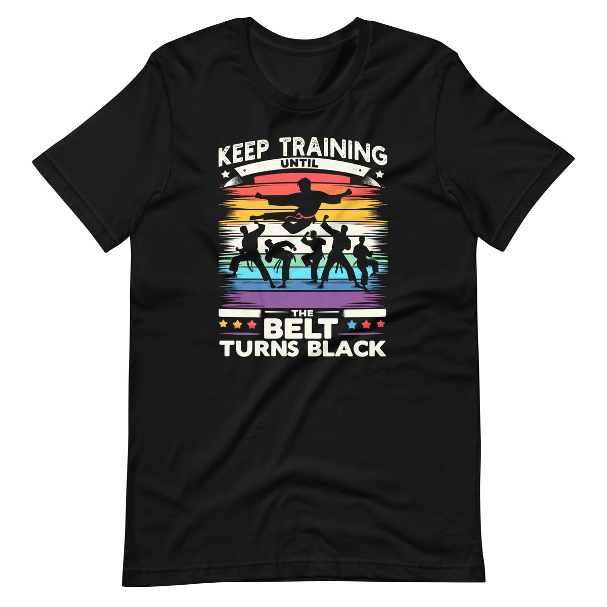 Keep Training Until The Belt Turns Black Karate Cool Art product image 2