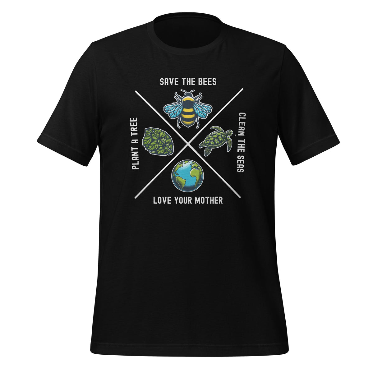 Earth Day Save the Bees Plant More Trees Clean Seas Unisex product image 1