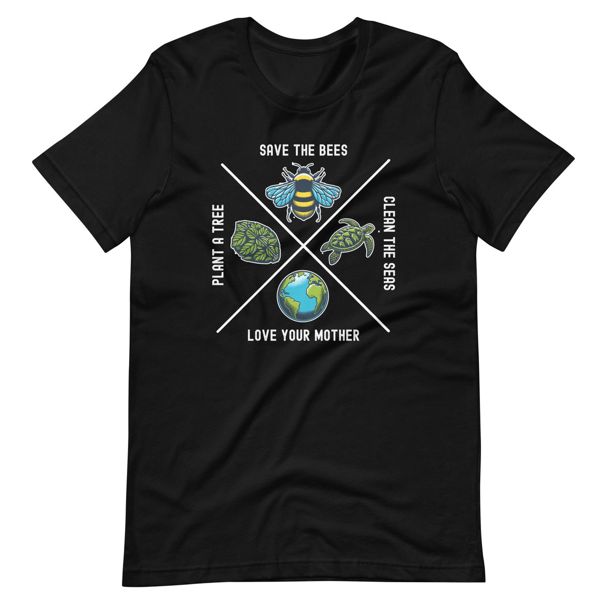 Earth Day Save the Bees Plant More Trees Clean Seas Unisex product image 2