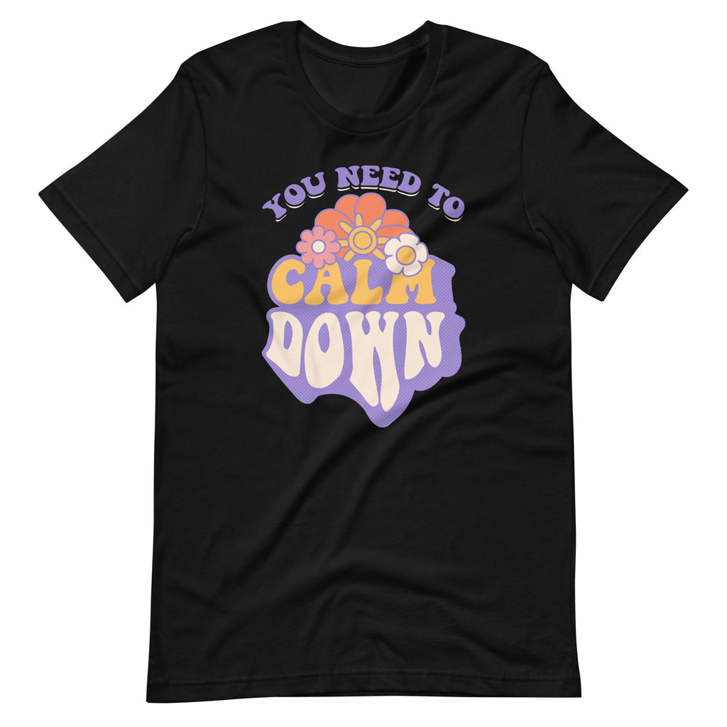 You Need To Calm Down Cool Groovy Funny Retro Unisex T-Shirt product image 2