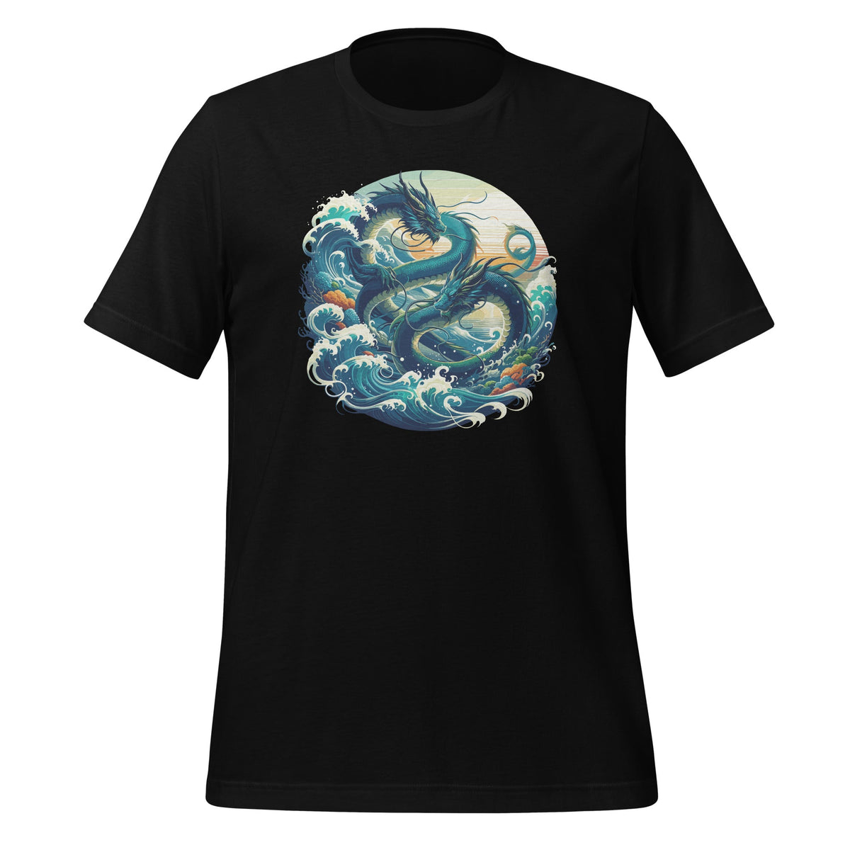 Cool Water Dragons with Sea and Waves Graphic Art Unisex product image 1