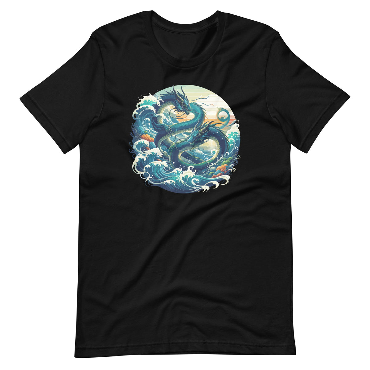 Cool Water Dragons with Sea and Waves Graphic Art Unisex product image 2