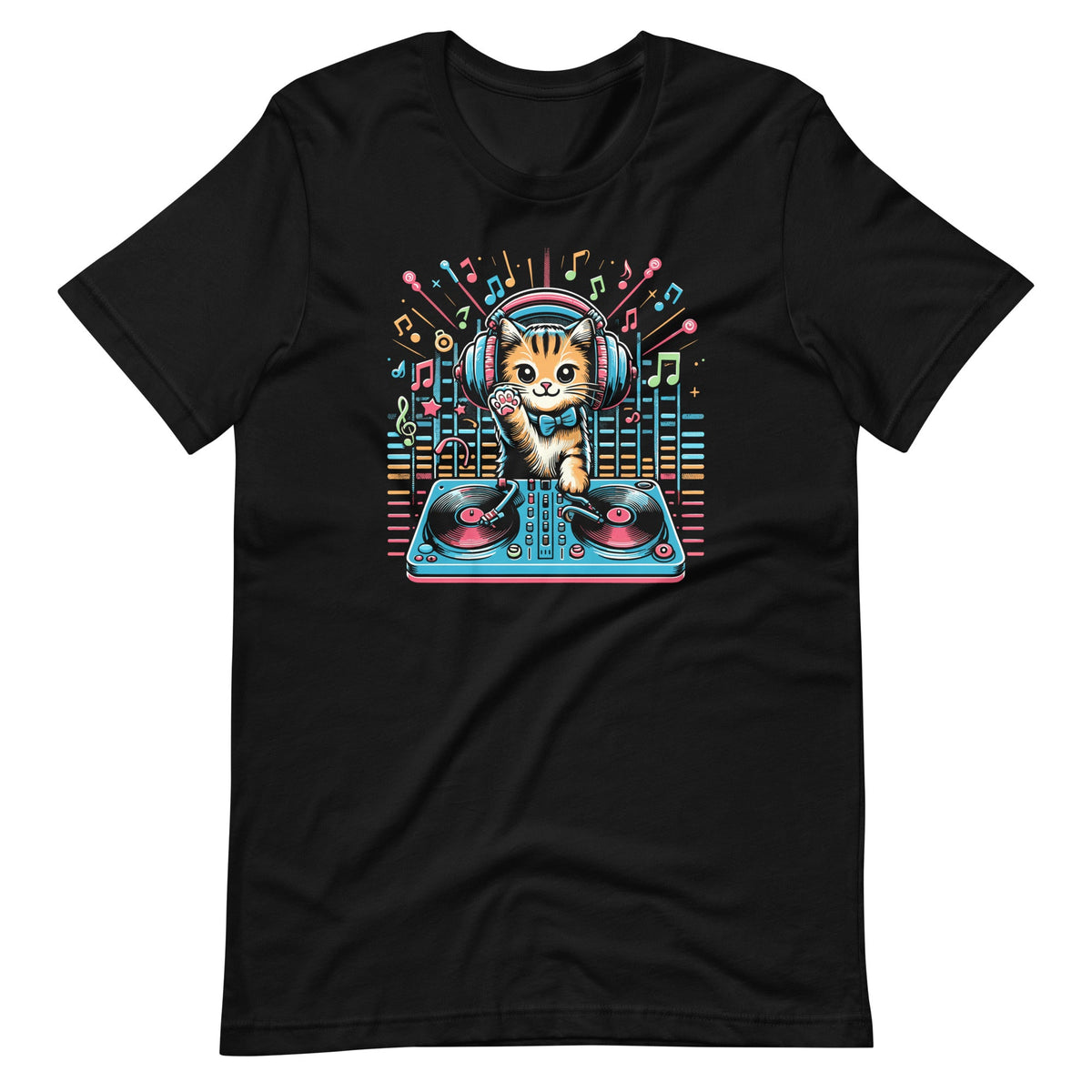 Cute DJ Cat Funny Music Equipment Drawer Graphic Art Unisex product image 2