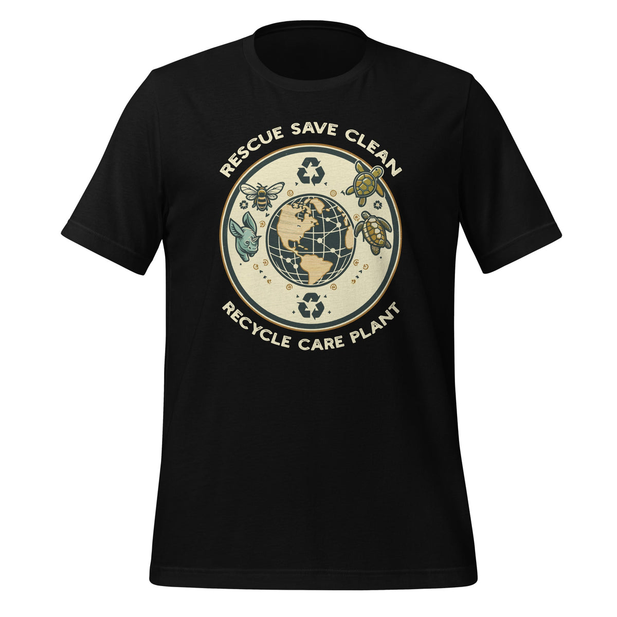 Save Bees Rescue Animals Recycle Plastics Retro Earth Day product image 1