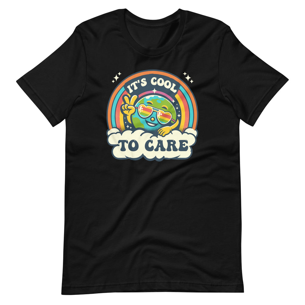It's Cool To Care Earth Day Groovy 70s Retro Art Unisex product image 2