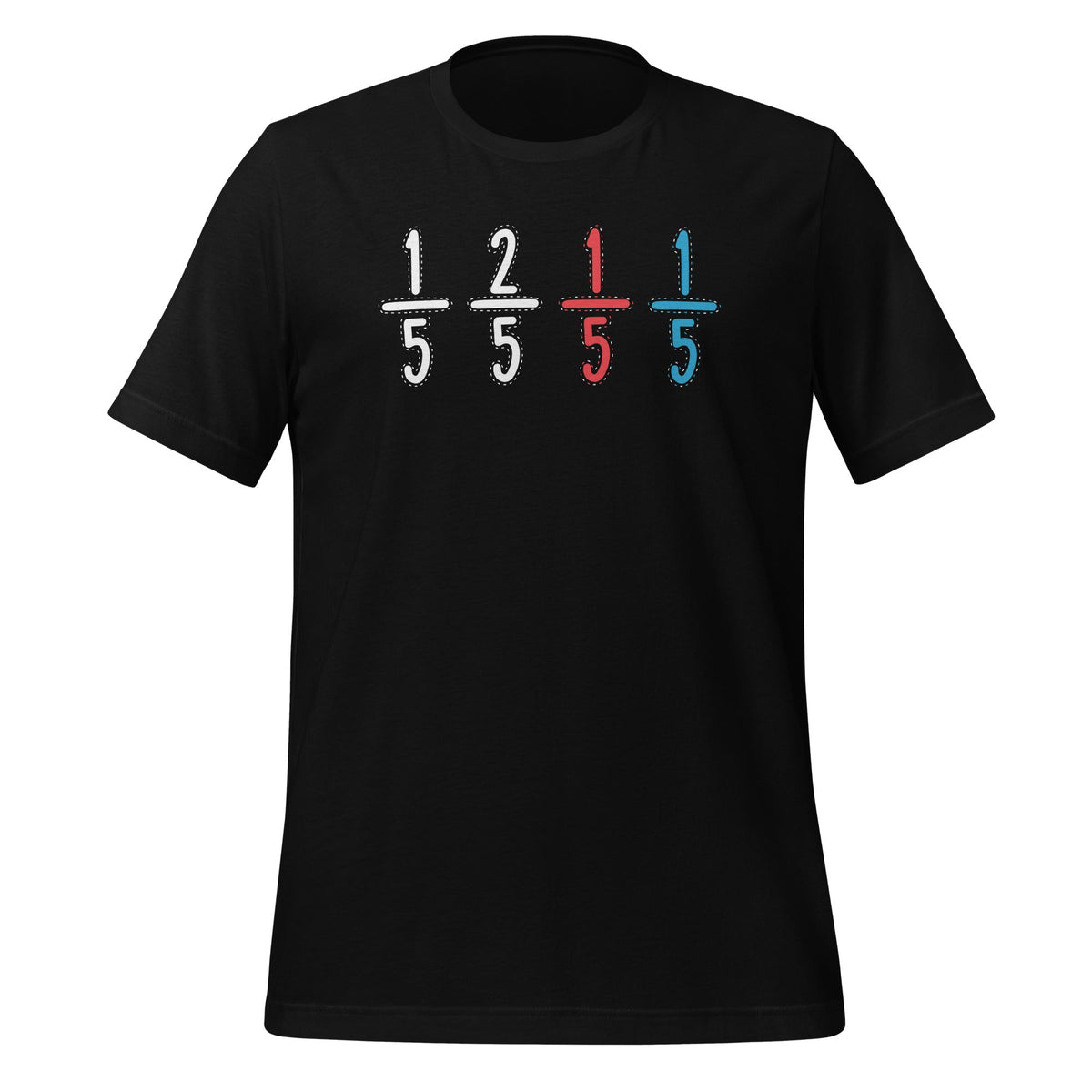 1/5 2/5 1/5 Red 1/5 Blue - Funny Math Teacher Student product image 1