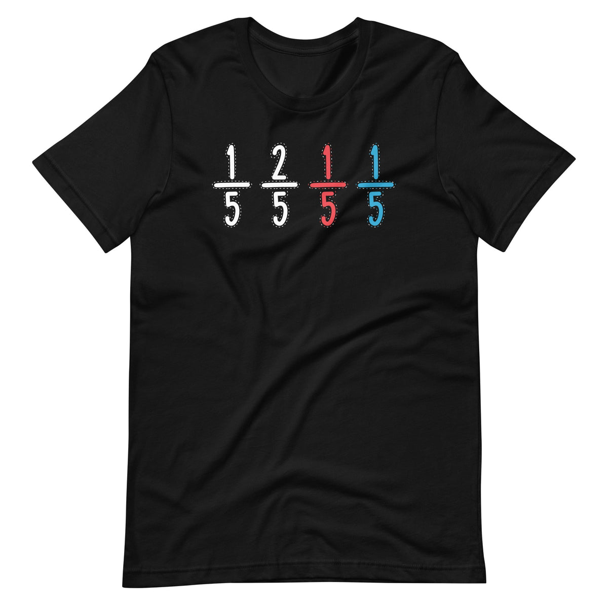 1/5 2/5 1/5 Red 1/5 Blue - Funny Math Teacher Student product image 2