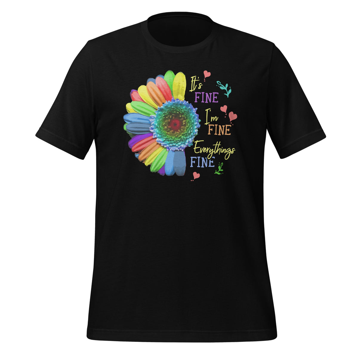 Its Fine Im Everythings - Cool Sunflower Quote Short-Sleeve product image 1