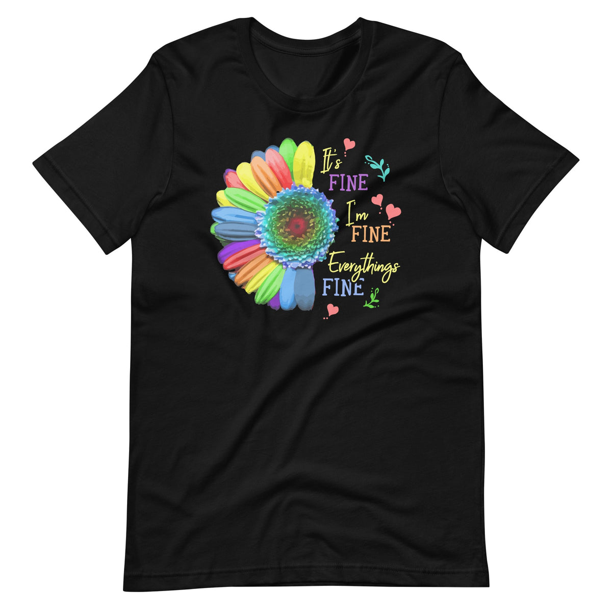 Its Fine Im Everythings - Cool Sunflower Quote Short-Sleeve product image 2