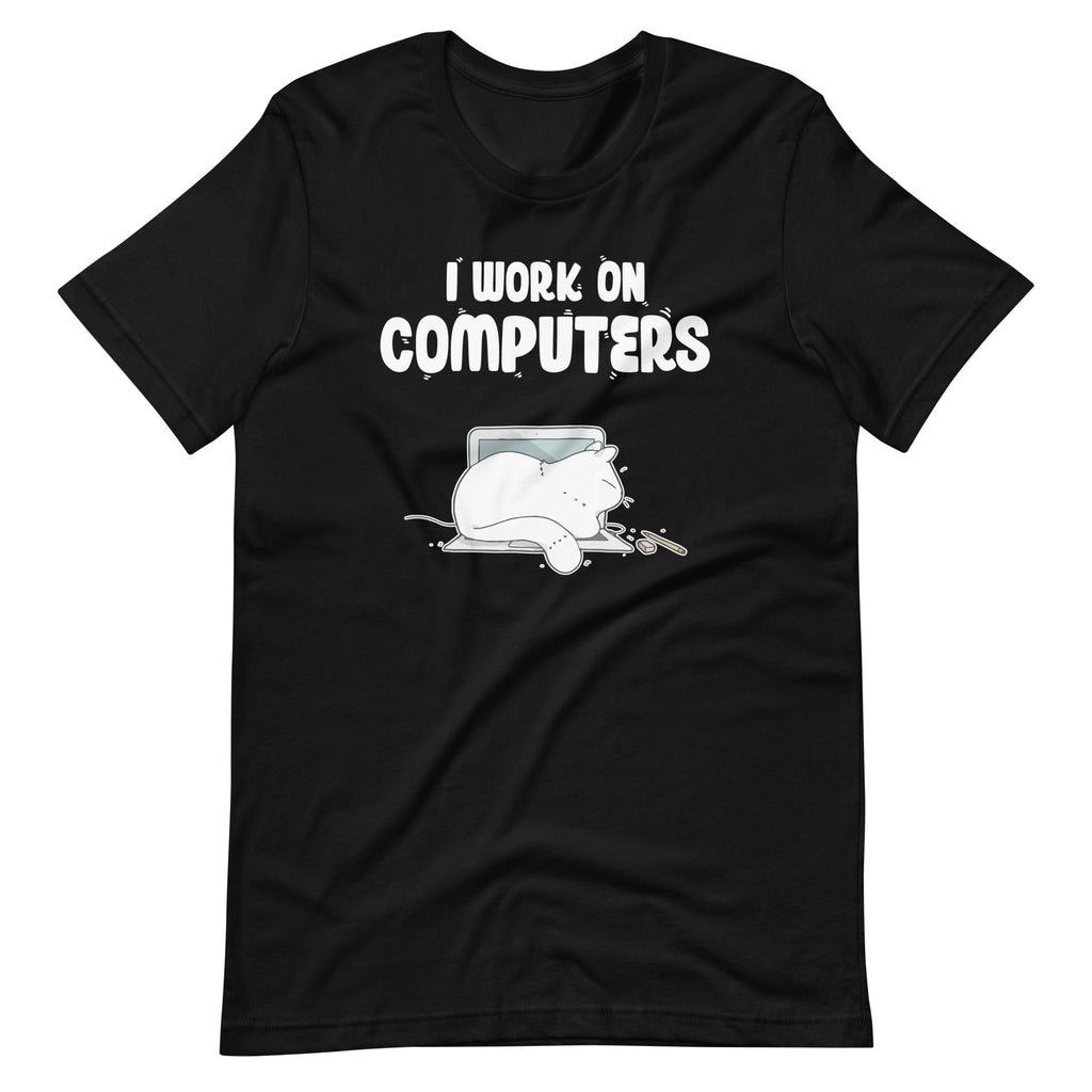 I Work On Computers - Cute Cat Information Technology product image 2