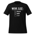Wish List Beach Wine 2021 - Funny Humor Saying Short-Sleeve product image 1