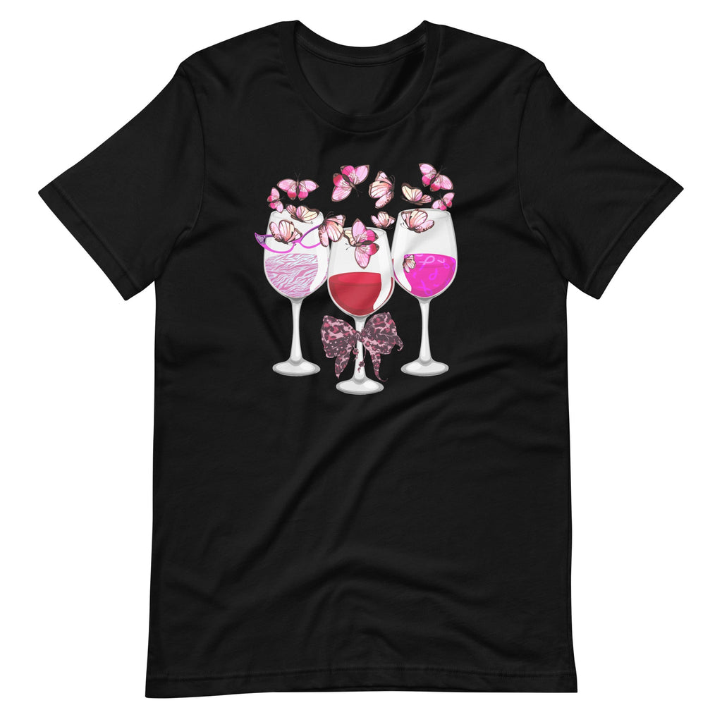 Wine Glass Butterfly Pink Ribbon - Breast Cancer Awareness product image 2