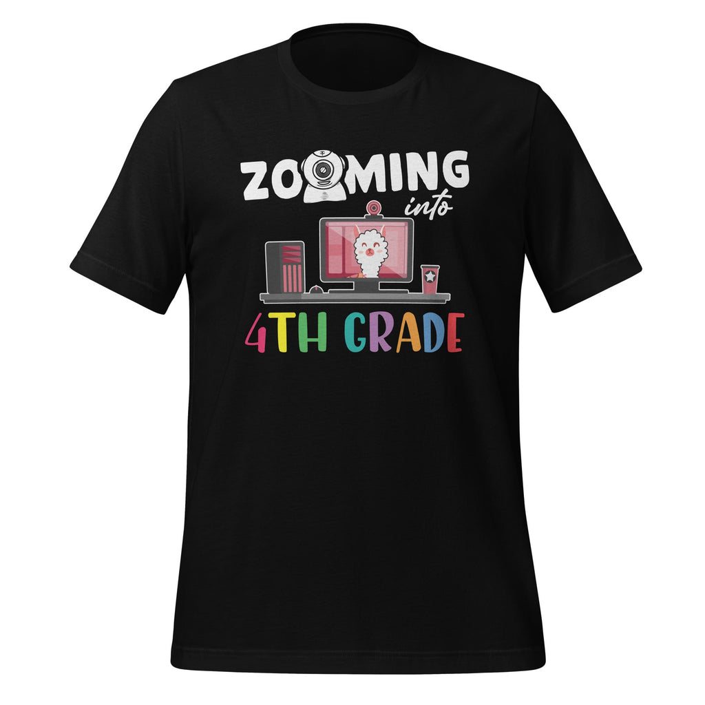 Zooming Into 4th Grade - Back To School Llama Lover product image 1