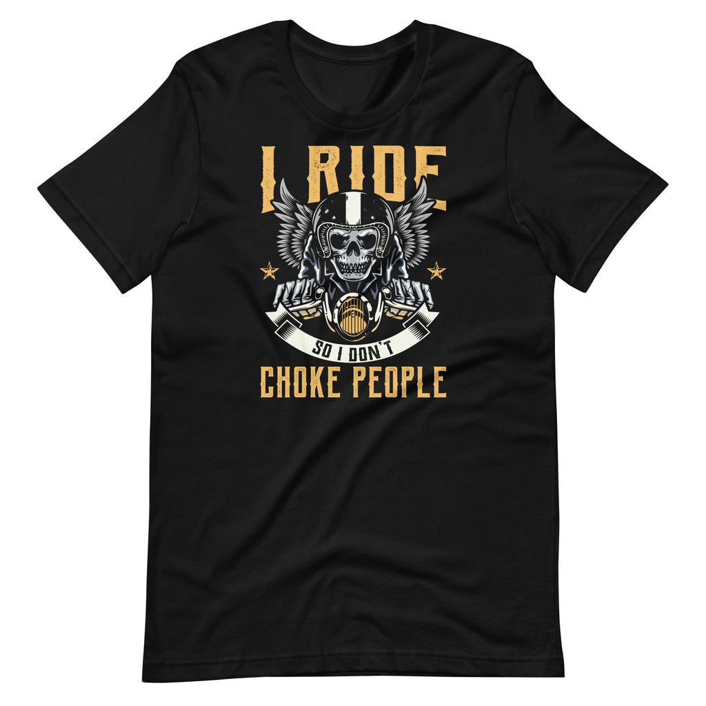 I Ride So I Don't Choke People - Cool Motorcycle Skull product image 2