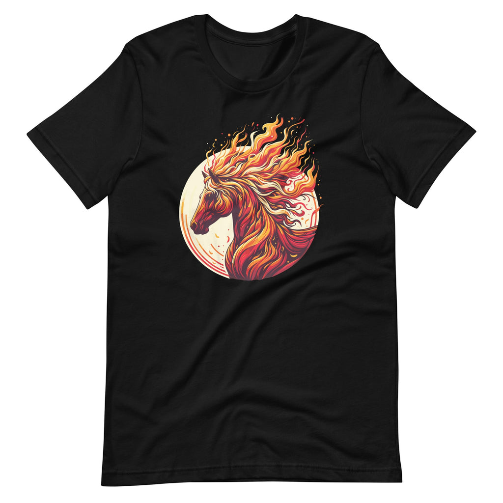 Burning Horse Animal Cool Horses Fire Flames Unisex T-Shirt product image 2